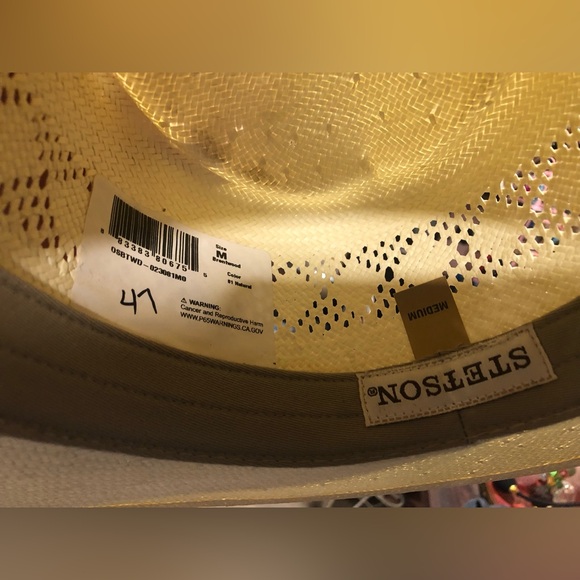 Stetson Cream Straw Hat - Picture 3 of 3